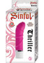 Sinful Thriller Silicone Mini Vibe Waterproof Pink 3.07 Inch