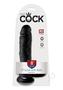 King Cock Dildo With Balls 8in - Black